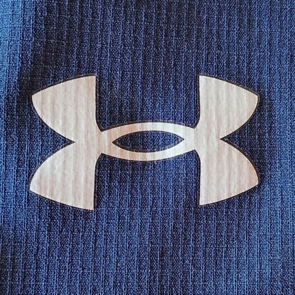 Under Armour Mens Blue Athletic Training Shorts Fitted Large Pockets Gym Running